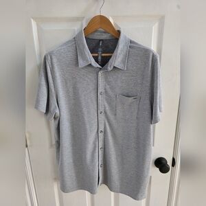 Vuori Light Gray Casual Button Down Shirt
